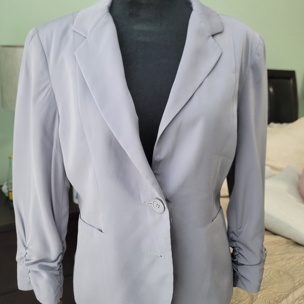 Express Light Gray Blazer